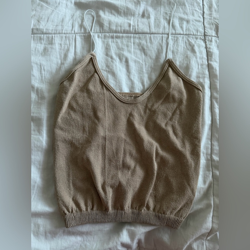 Intimately by Free People metallic knit camisole